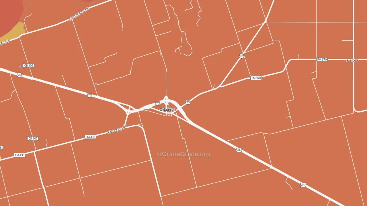 Oklaunion, TX Map of Drug-Related Crime Rates
