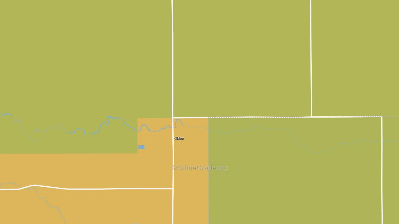Oklee, MN Map of Drug-Related Crime Rates