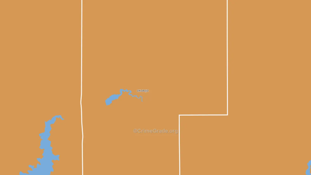 Okobojo, SD Map of Drug-Related Crime Rates
