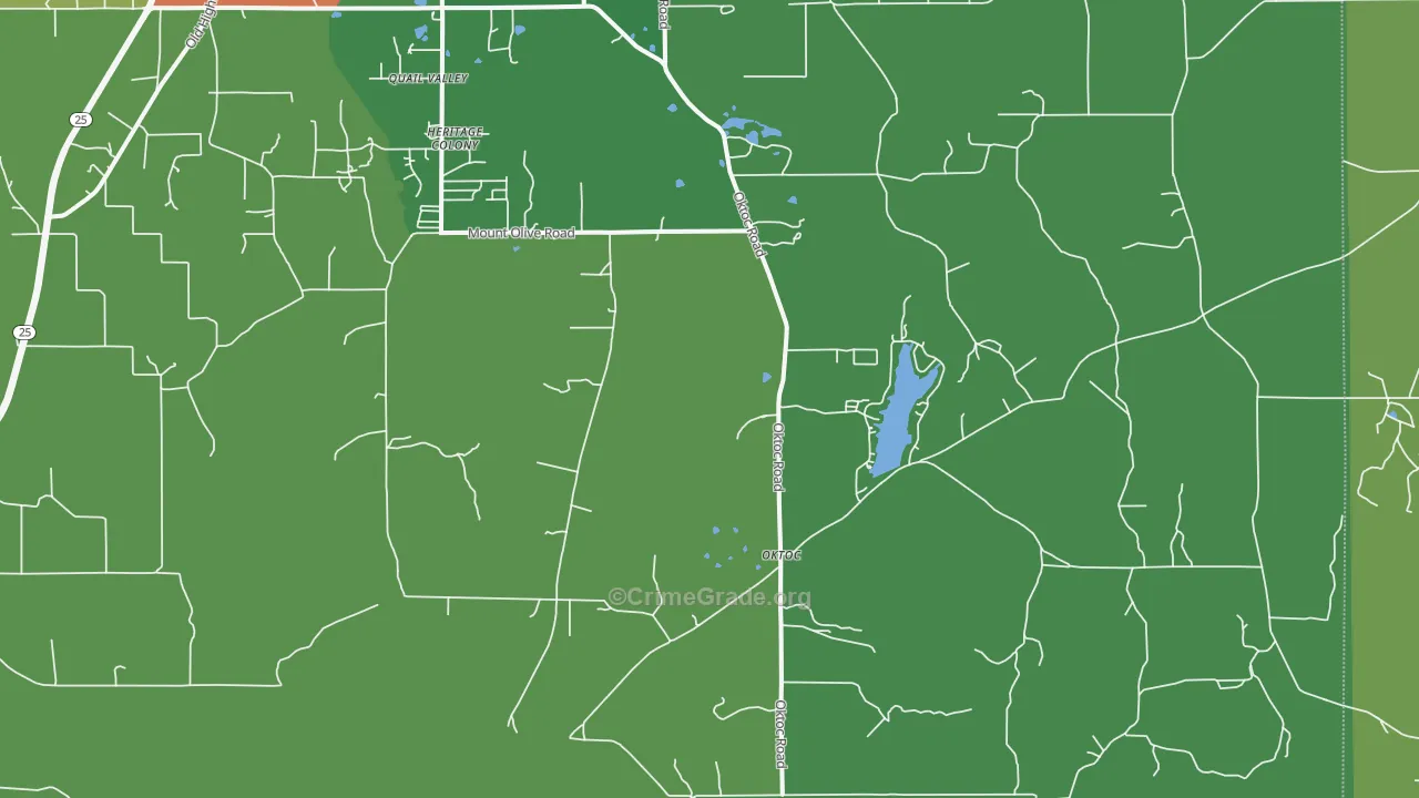 Oktoc, MS Map of Drug-Related Crime Rates