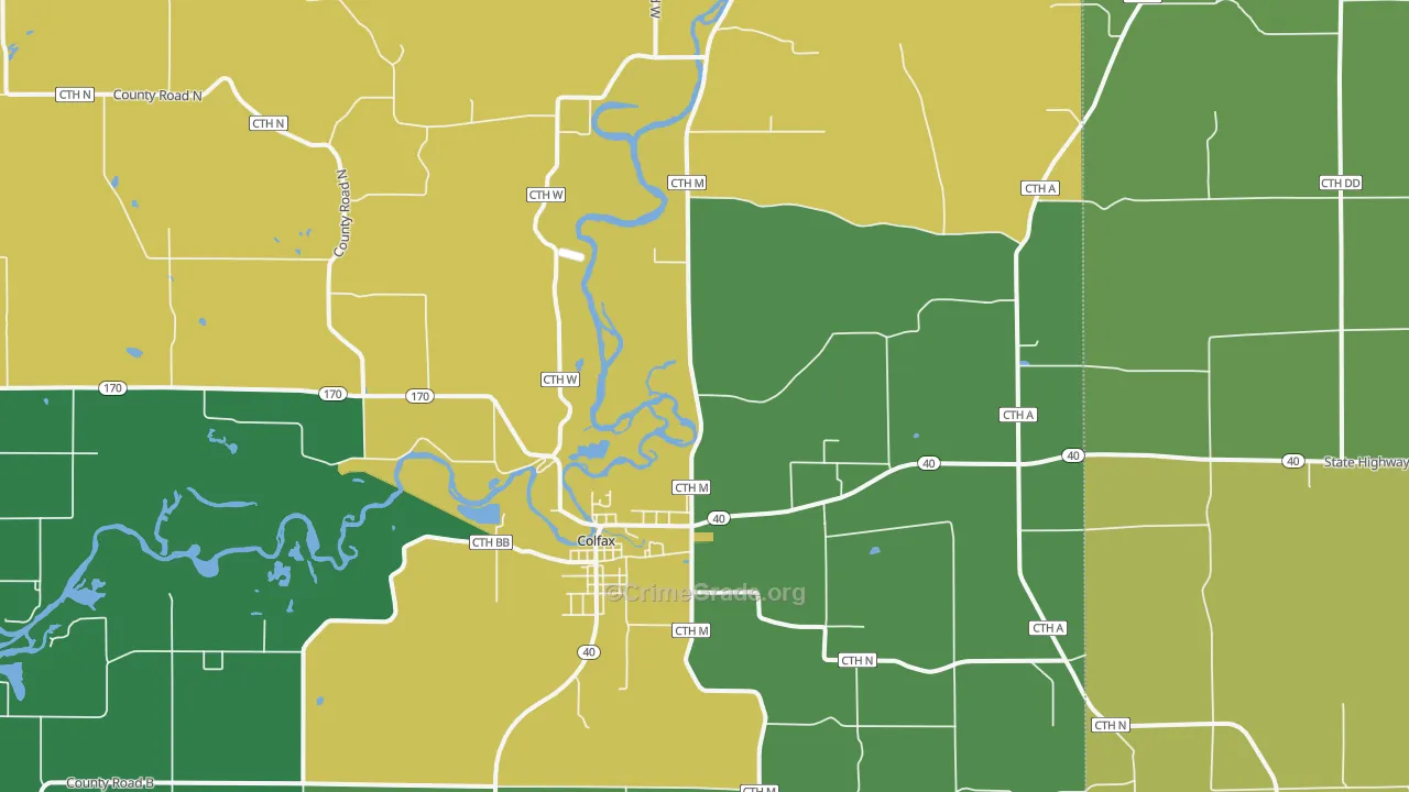 Old Albertville, WI Map of Drug-Related Crime Rates