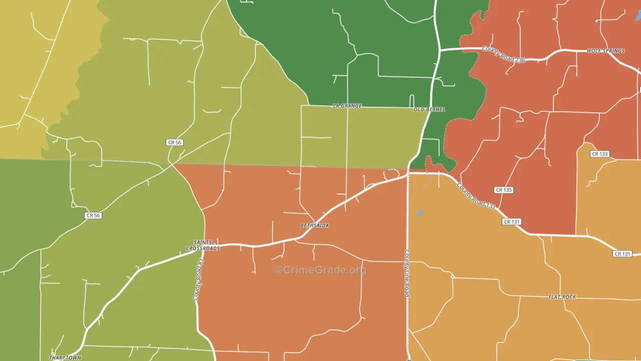 Old Bethel, AL Map of Drug-Related Crime Rates