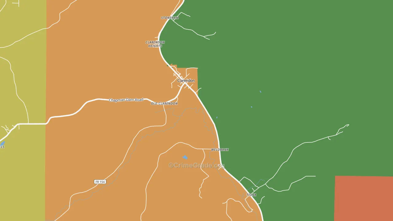 Old Clarendon, PA Map of Drug-Related Crime Rates