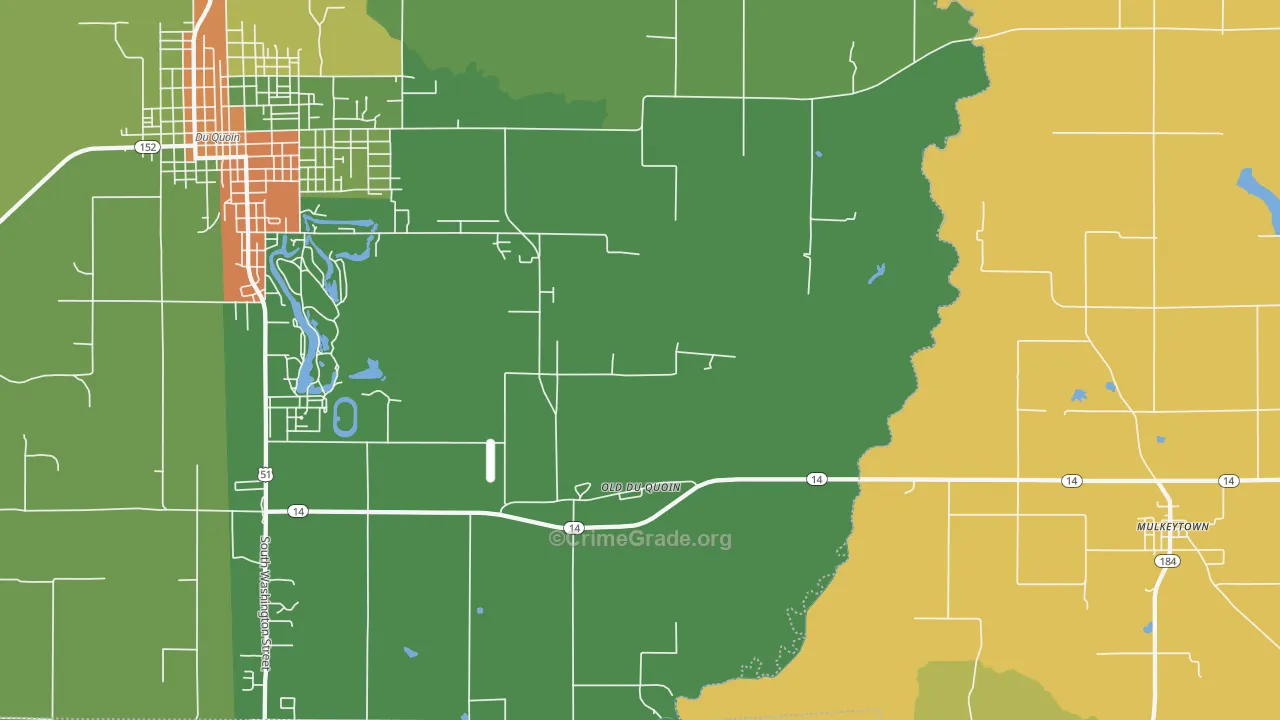 Old Du Quoin, IL Map of Drug-Related Crime Rates