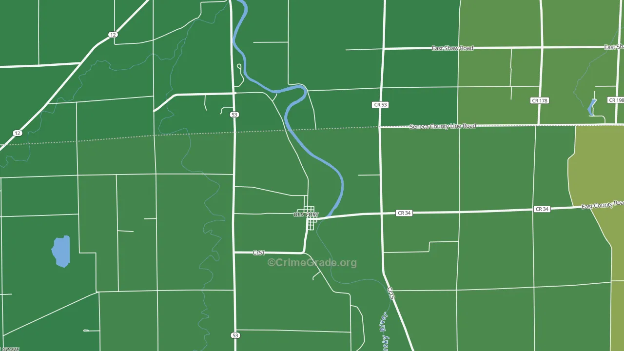Old Fort, OH Map of Drug-Related Crime Rates