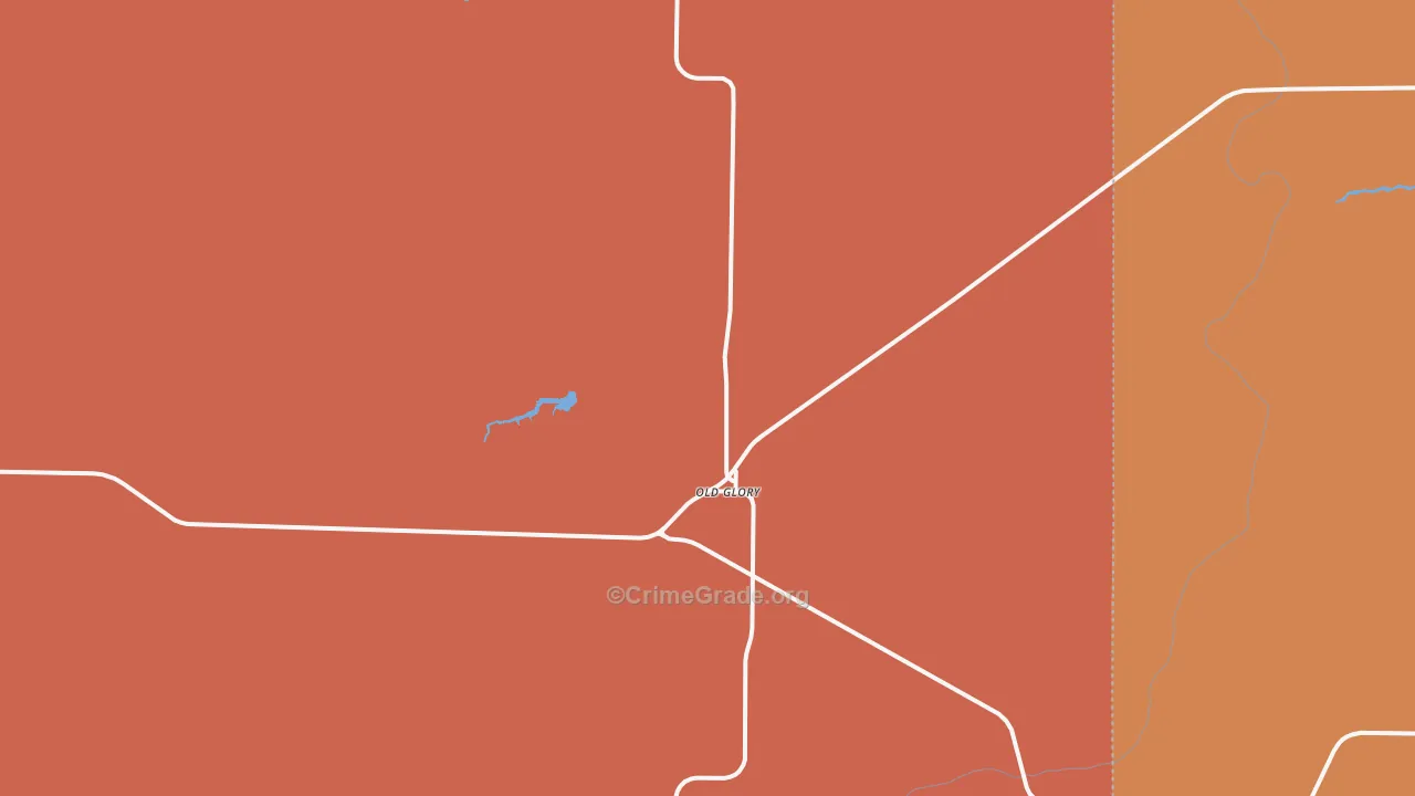 Old Glory, TX Map of Drug-Related Crime Rates
