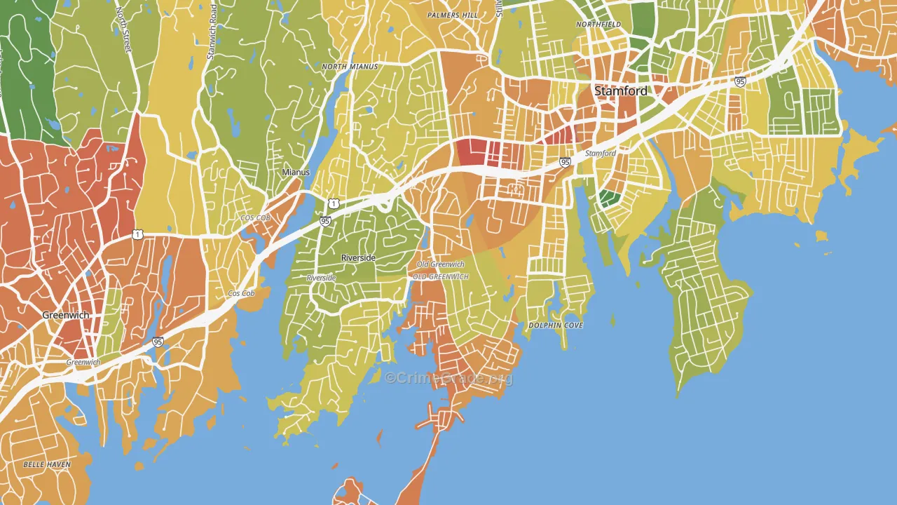 Old Greenwich, CT Map of Drug-Related Crime Rates