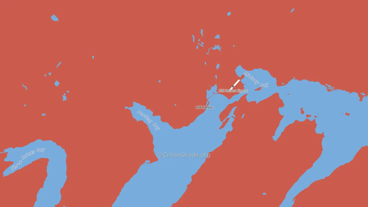 Old Harbor, AK Map of Drug-Related Crime Rates
