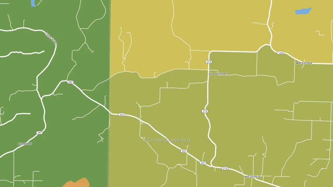 Old Hickory, AR Map of Drug-Related Crime Rates