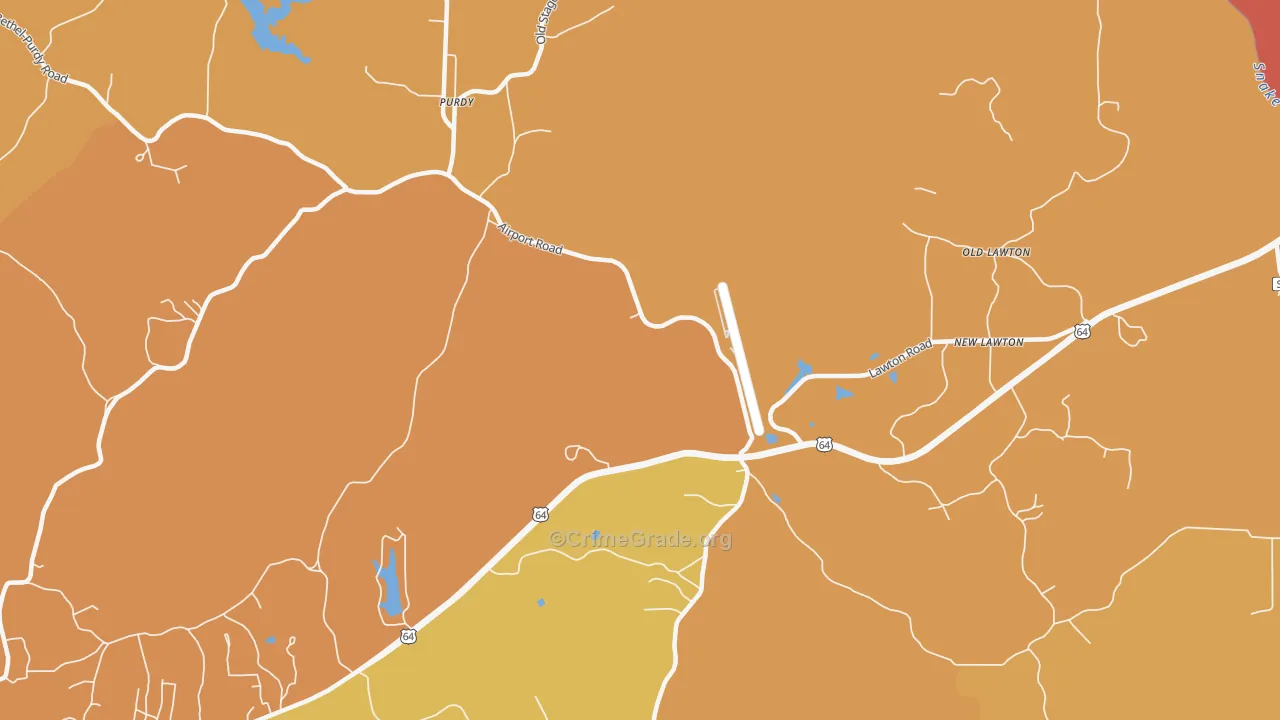 Old Lawton, TN Map of Drug-Related Crime Rates