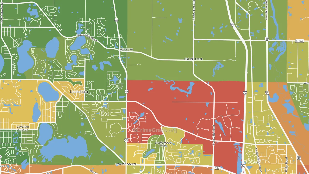 Old Mill Creek, IL Map of Drug-Related Crime Rates