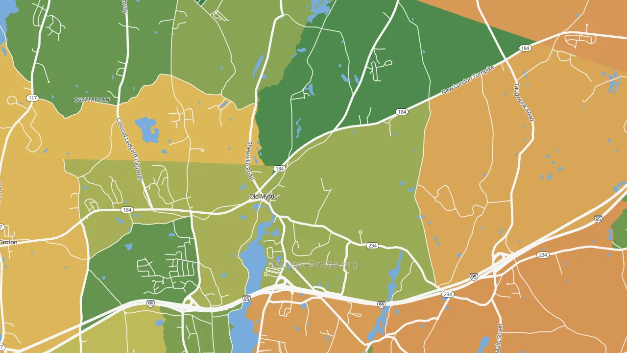 Old Mystic, CT Map of Drug-Related Crime Rates
