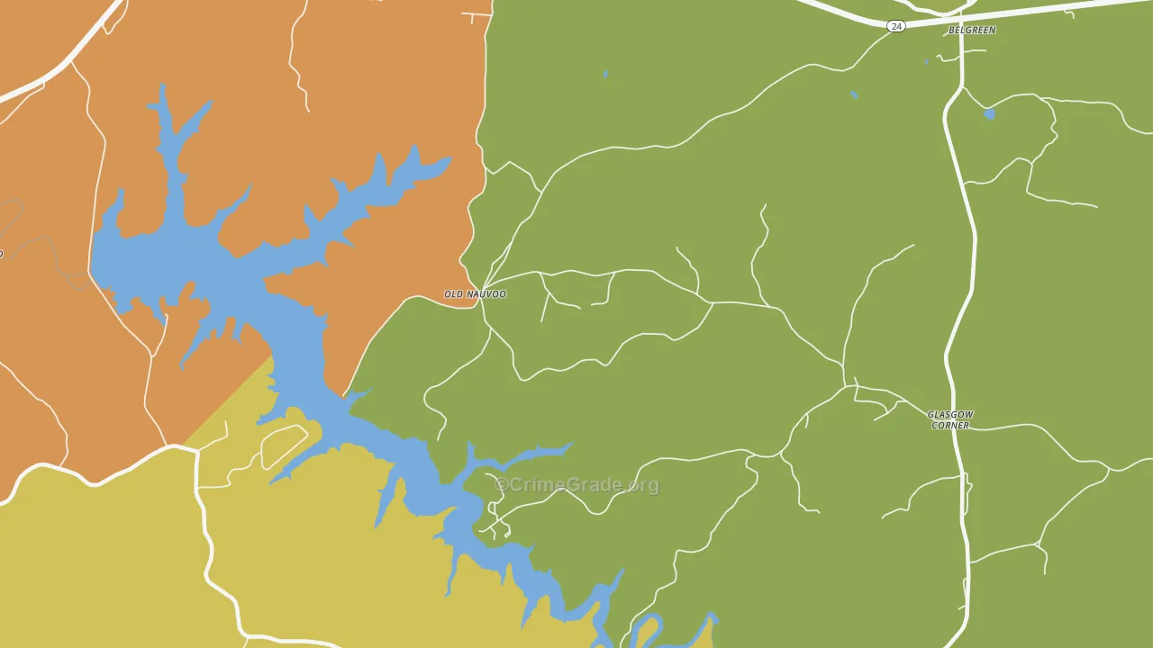Old Nauvoo, AL Map of Drug-Related Crime Rates