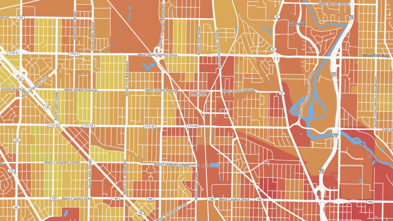 Old North Milwaukee, Milwaukee, WI Map of Drug-Related Crime Rates