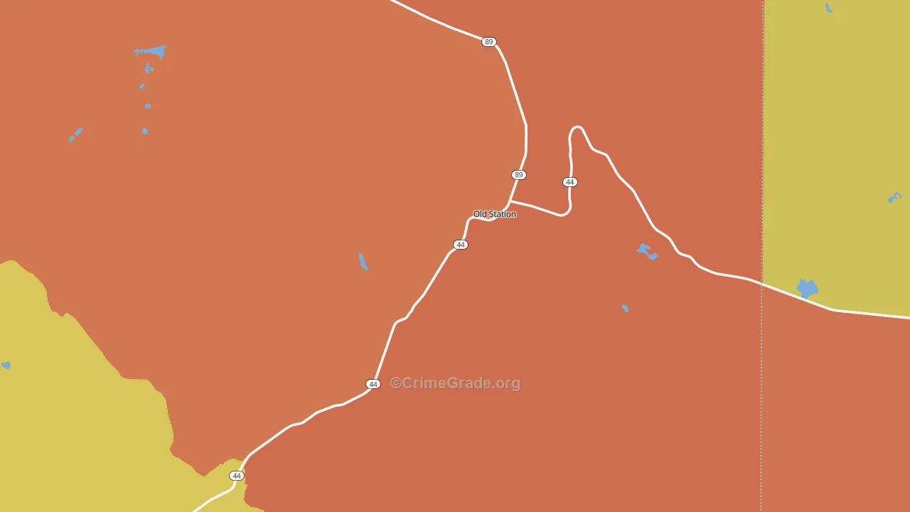 Old Station, CA Map of Drug-Related Crime Rates
