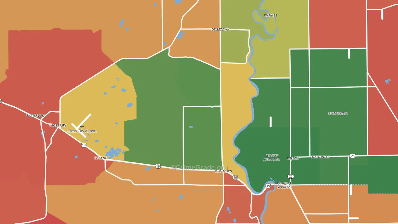 Old Town, FL Map of Drug-Related Crime Rates