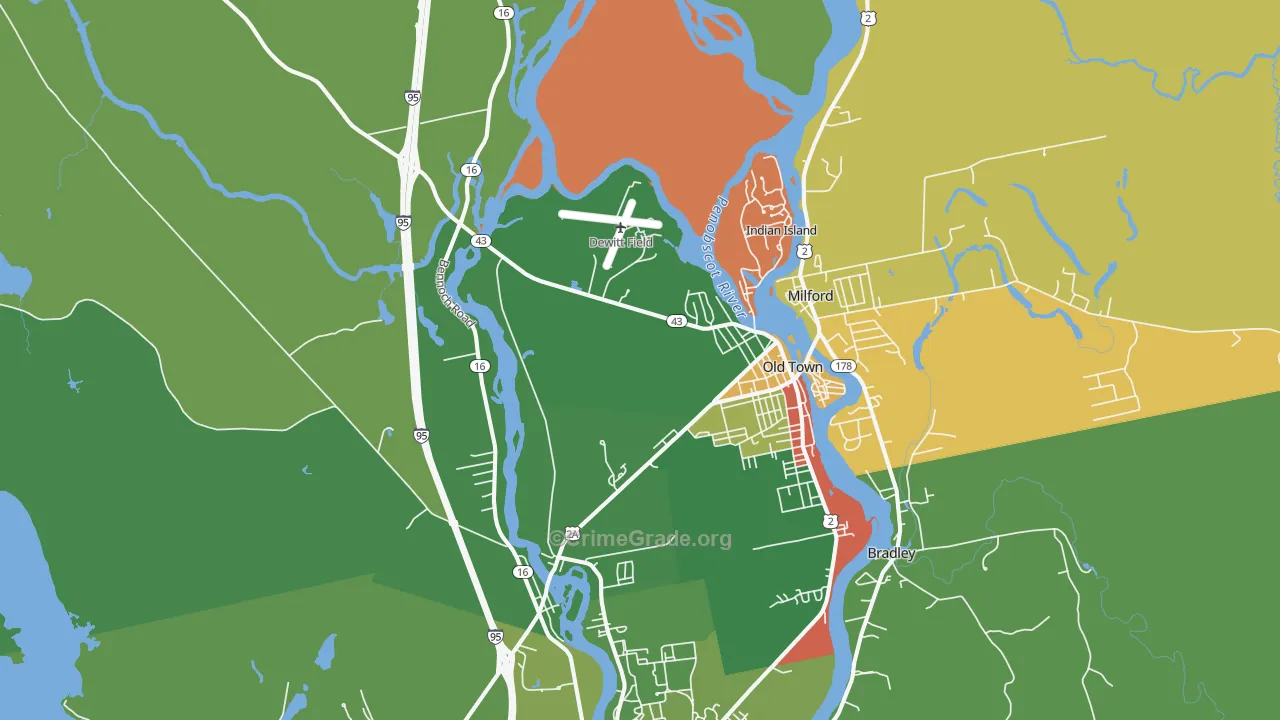 Old Town, ME Map of Drug-Related Crime Rates