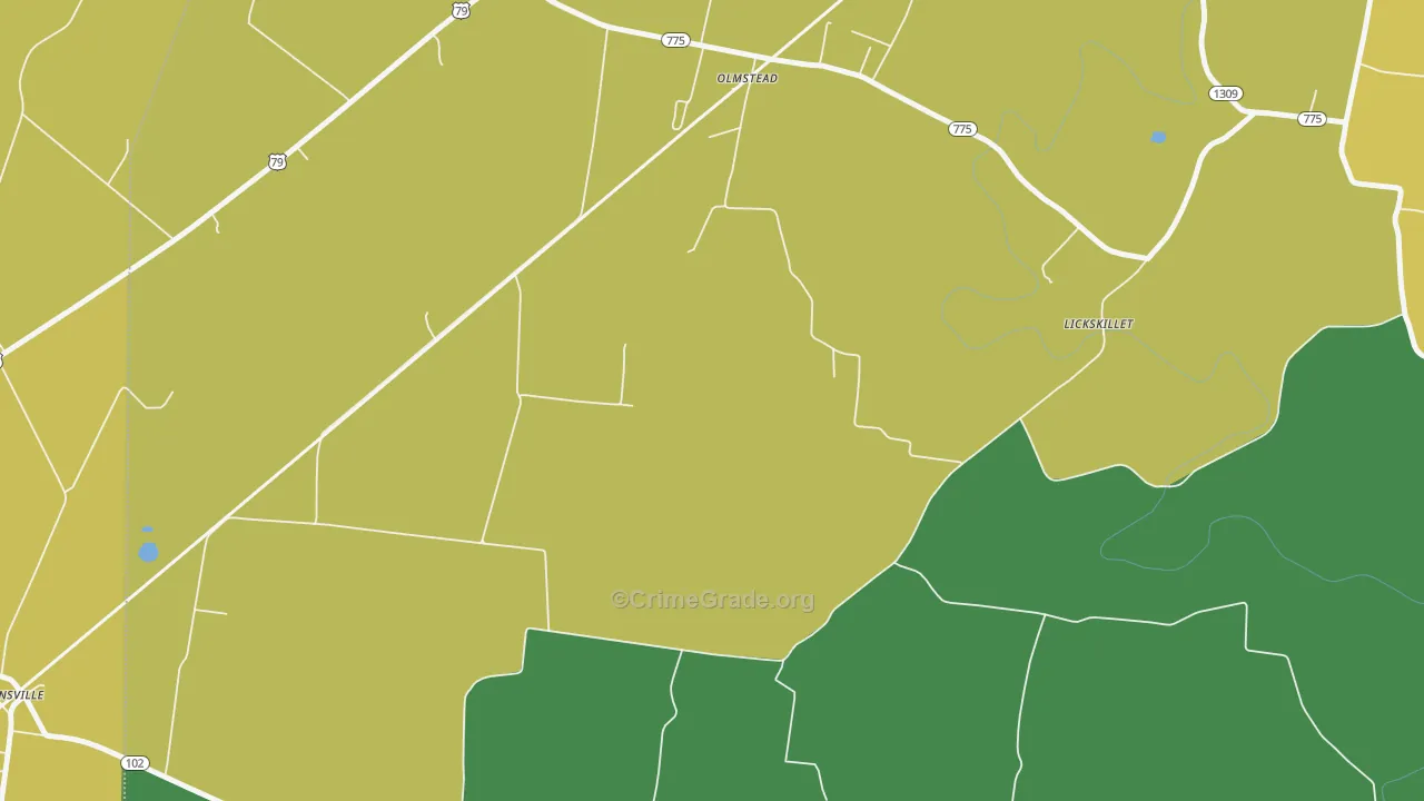 Old Volney, KY Map of Drug-Related Crime Rates