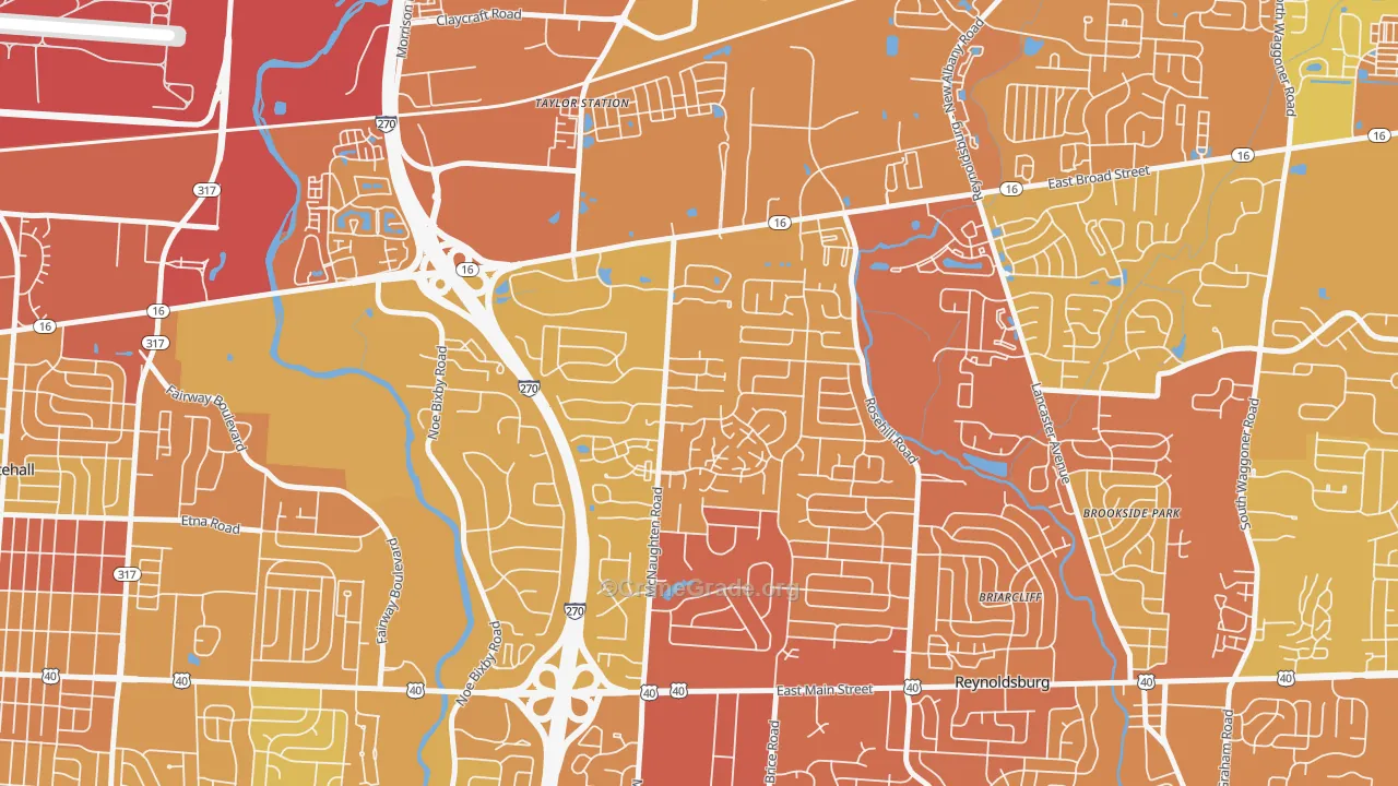 Olde Orchard, Columbus, OH Map of Drug-Related Crime Rates