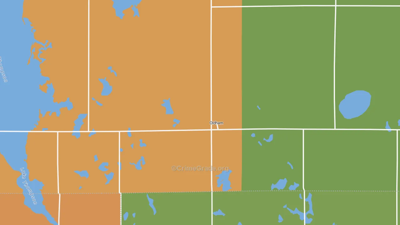 Oldham, SD Map of Drug-Related Crime Rates