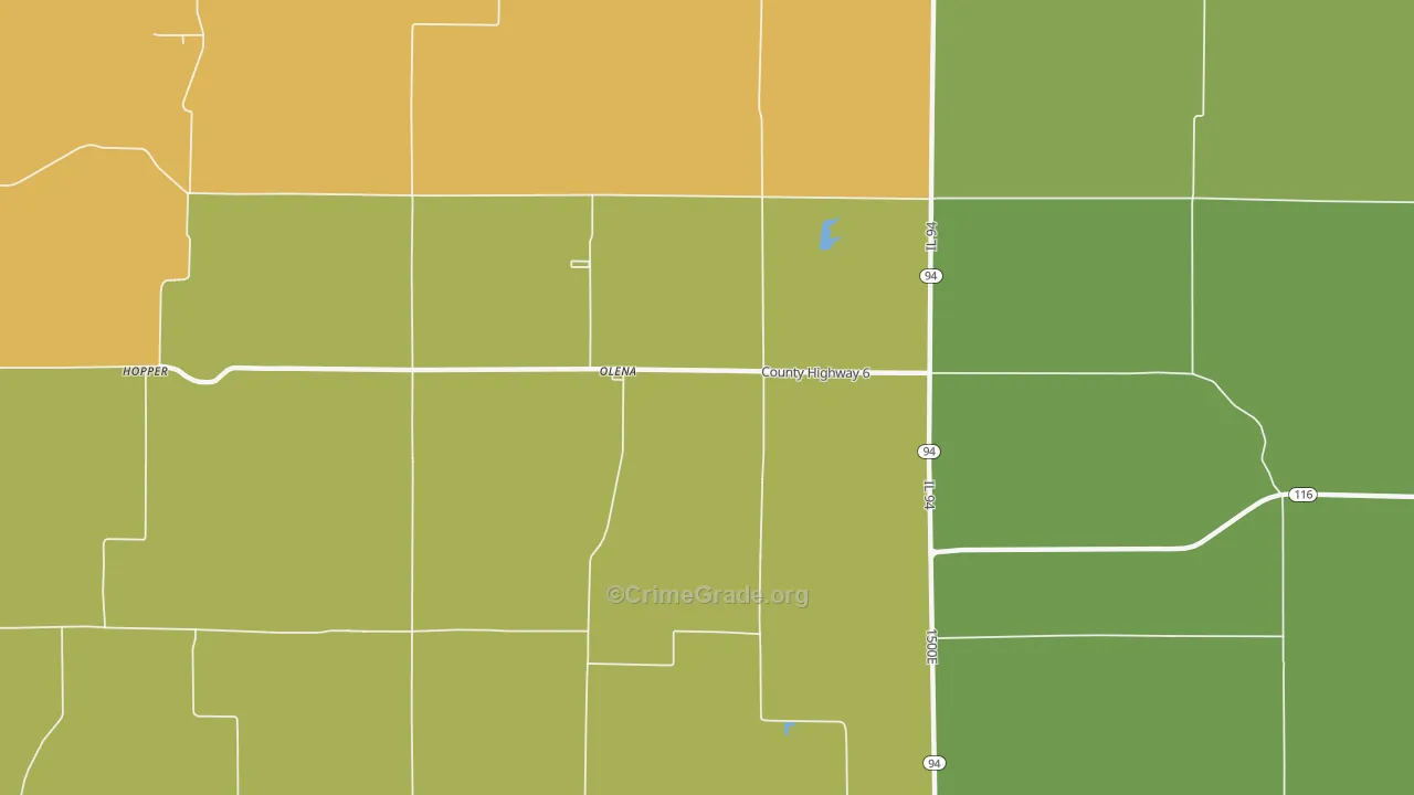 Olena, IL Map of Drug-Related Crime Rates