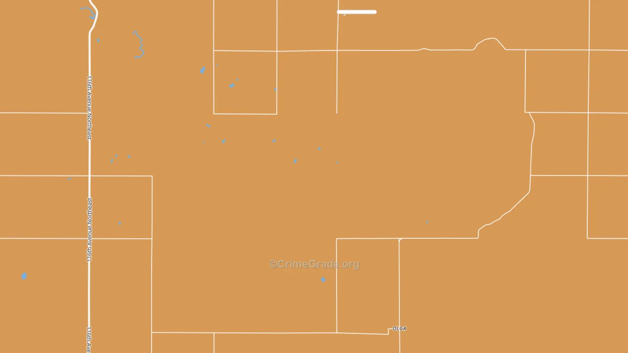 Olga, ND Map of Drug-Related Crime Rates