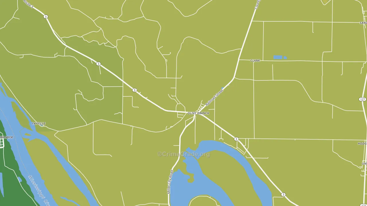 Olive Branch, IL Map of Drug-Related Crime Rates