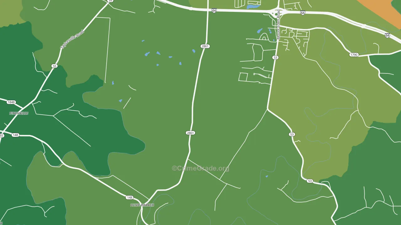 Olive Branch, KY Map of Drug-Related Crime Rates