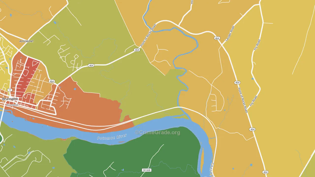 Olive, MD Map of Drug-Related Crime Rates