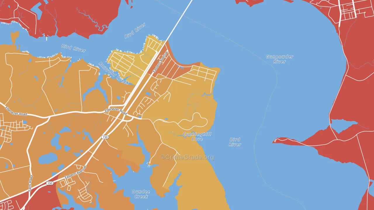 Oliver Beach, MD Map of Drug-Related Crime Rates