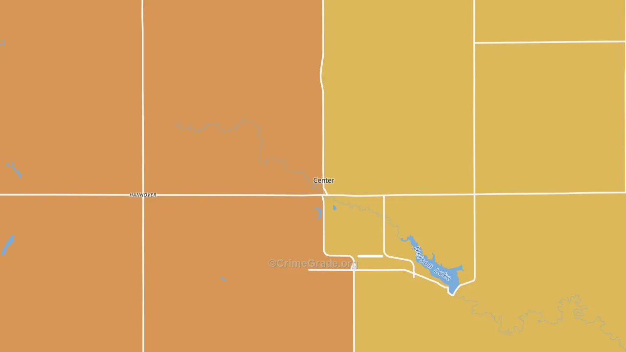 Oliver County, ND Map of Drug-Related Crime Rates
