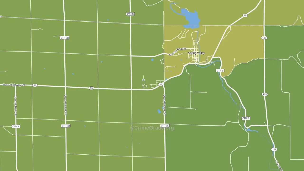 Olivet, WI Map of Drug-Related Crime Rates