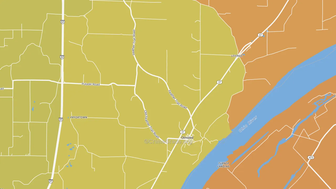 Olmsted, IL Map of Drug-Related Crime Rates