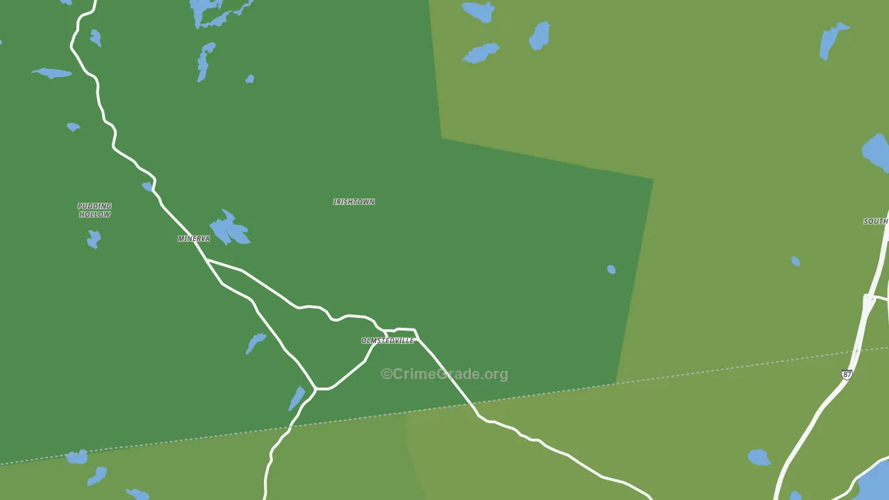 Olmstedville, NY Map of Drug-Related Crime Rates