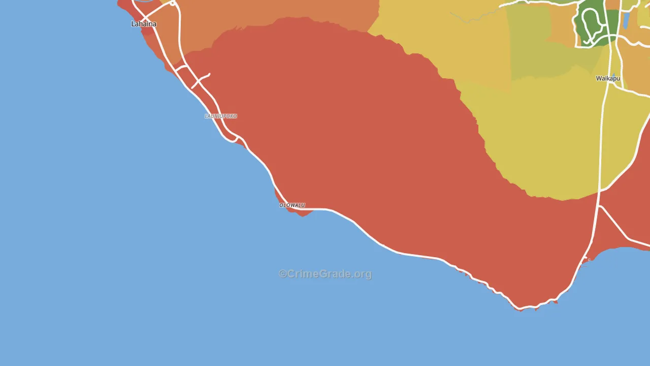 Olowalu, HI Map of Drug-Related Crime Rates
