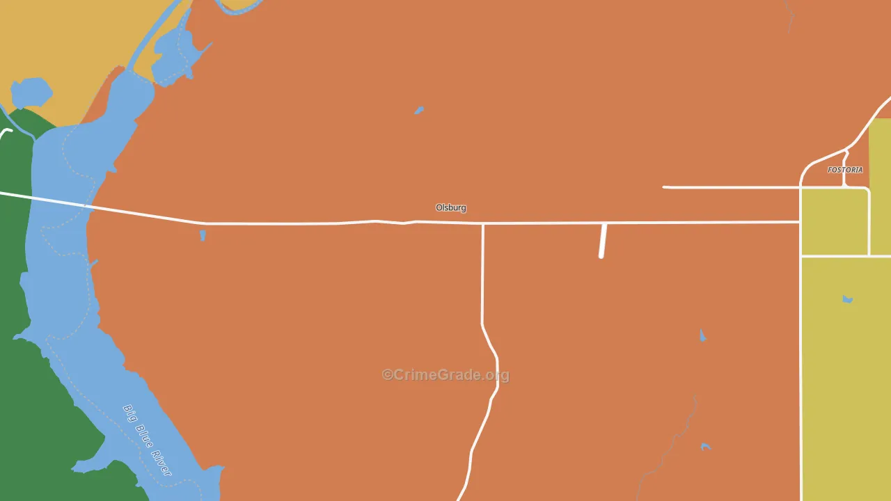 Olsburg, KS Map of Drug-Related Crime Rates