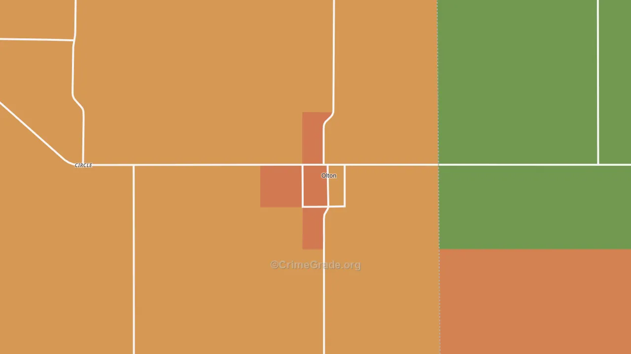 Olton, TX Map of Drug-Related Crime Rates