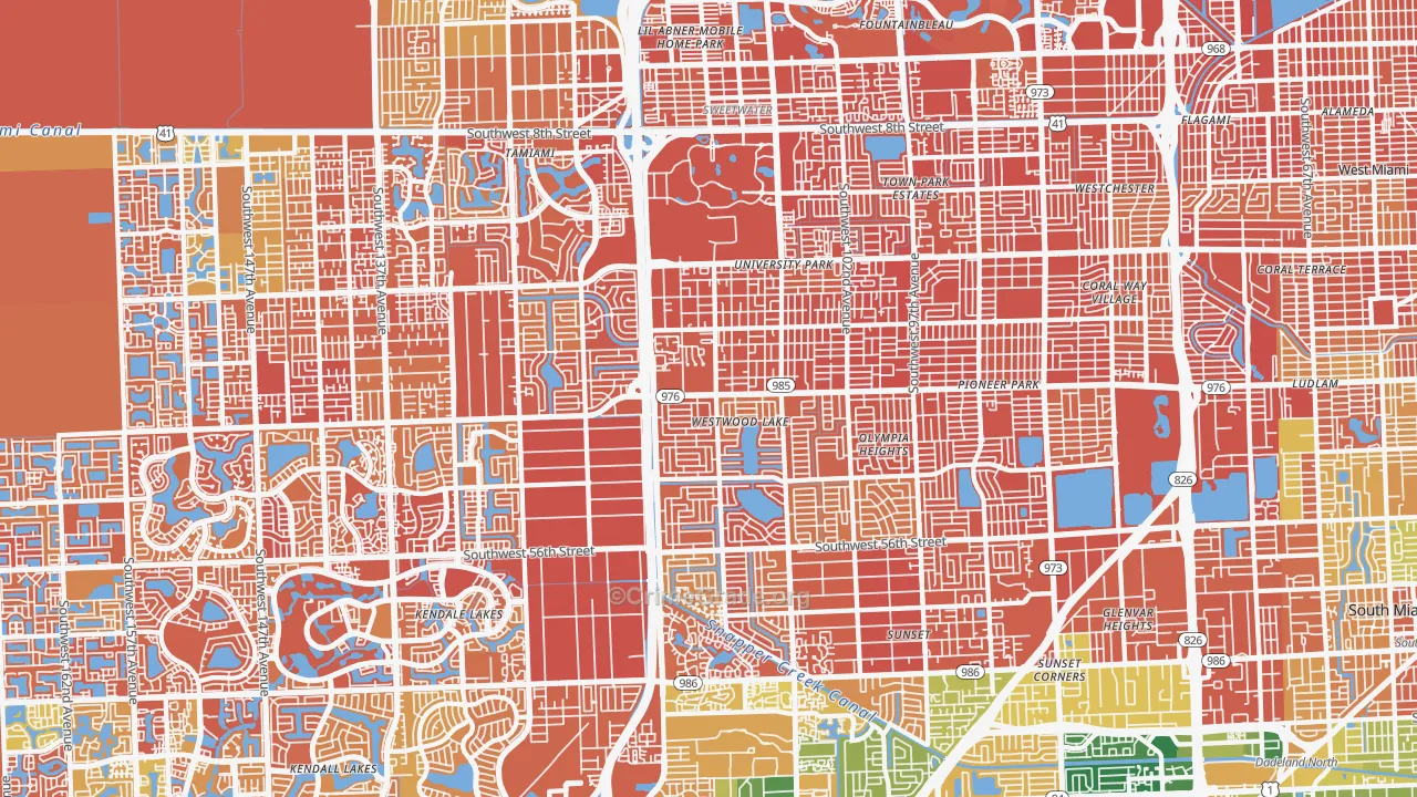 Olympia Heights, Miami, FL Map of Drug-Related Crime Rates