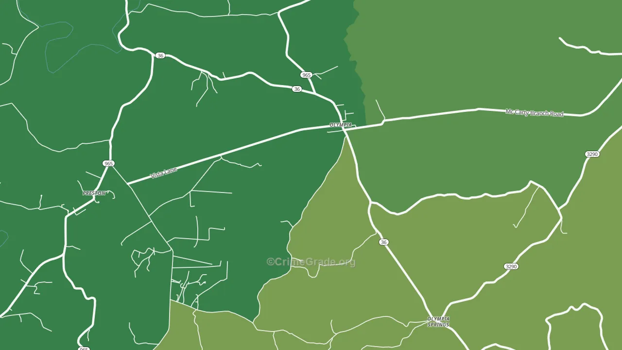Olympia, KY Map of Drug-Related Crime Rates