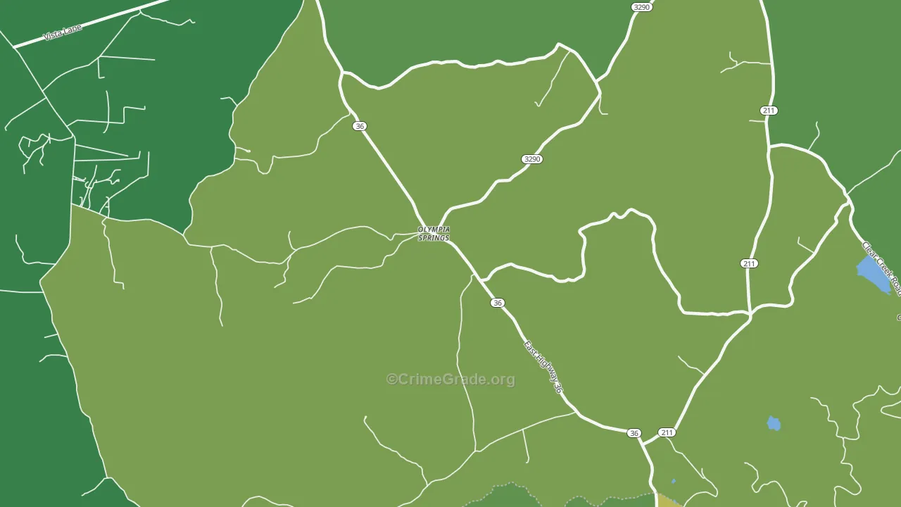 Olympia Springs, KY Map of Drug-Related Crime Rates