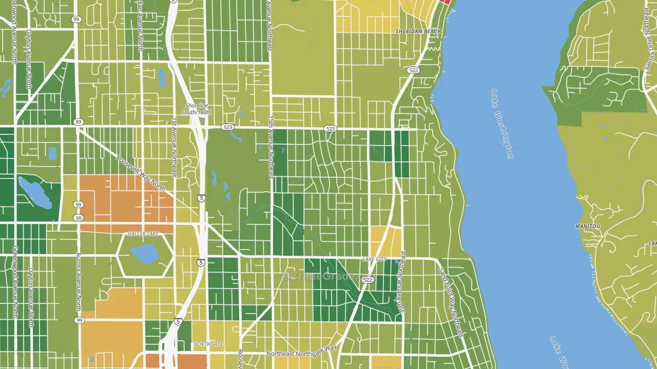 Olympic Hills, Seattle, WA Map of Drug-Related Crime Rates