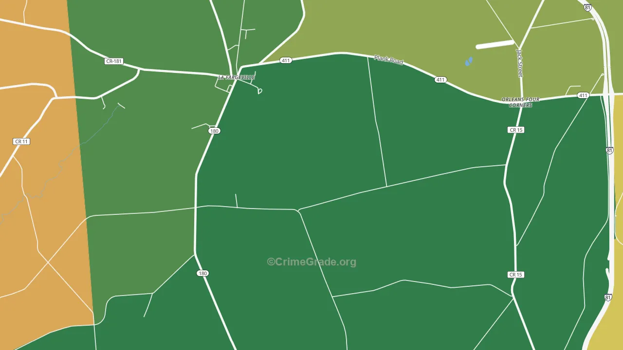 Omar, NY Map of Drug-Related Crime Rates