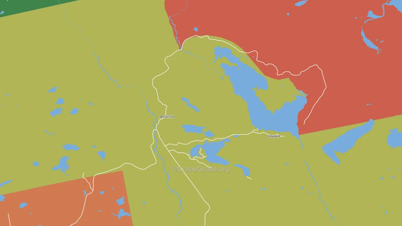 Onawa, ME Map of Drug-Related Crime Rates