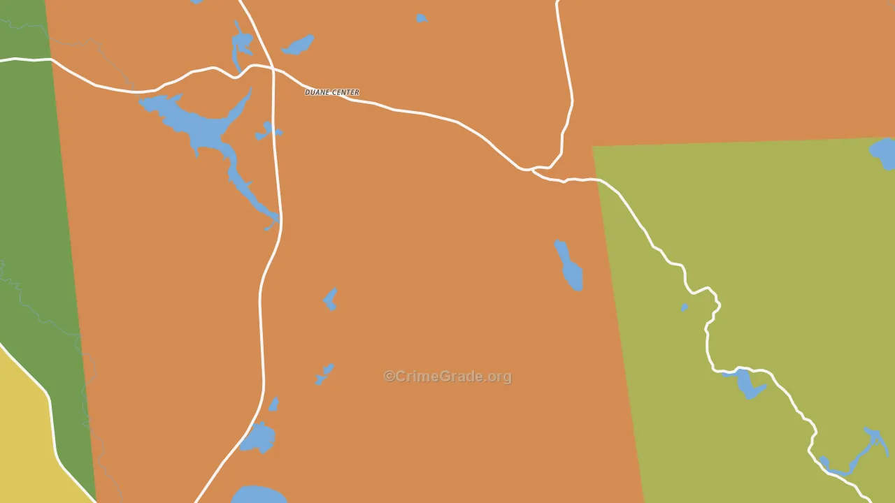 Onchiota, NY Map of Drug-Related Crime Rates