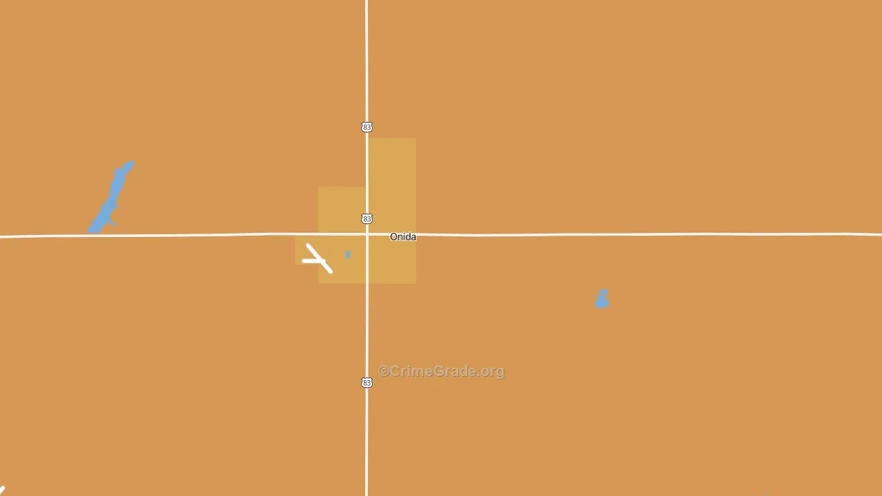 Onida, SD Map of Drug-Related Crime Rates