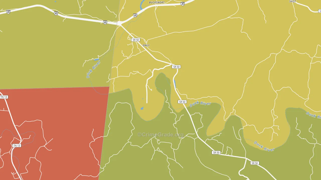 Only, TN Map of Drug-Related Crime Rates