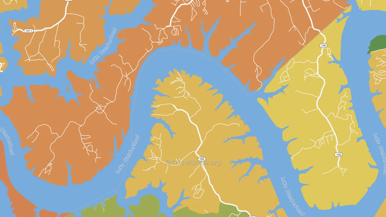 Ono, KY Map of Drug-Related Crime Rates