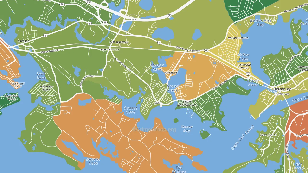 Onset, MA Map of Drug-Related Crime Rates