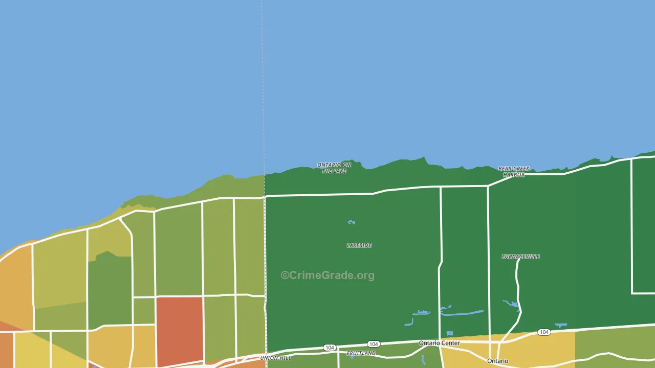 Ontario on the Lake, NY Map of Drug-Related Crime Rates