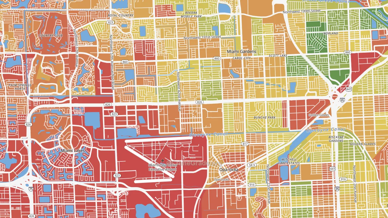 Opa-Locka, FL Map of Drug-Related Crime Rates